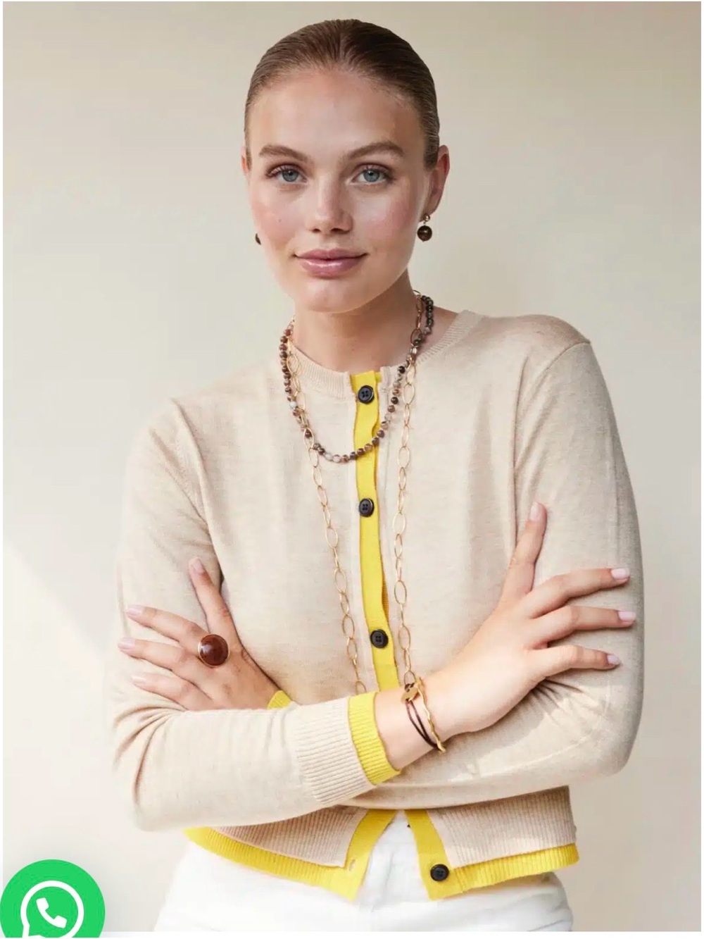 Zara wool blend cardigan beige and yellow XL